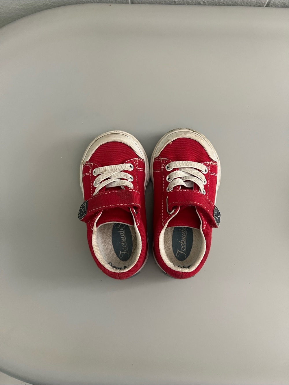 FootMates Red Canvas Velcro Sneakers for Kids